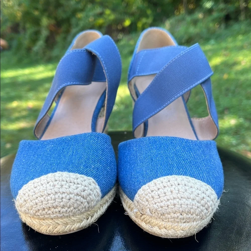 DREAM PAIRS Close Toe Espadrilles Platform Slip on Elastic Criss Cross Straps